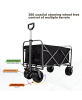 Outdoor Garden Park Utility kids wagon portable beach trolley cart camping foldable with big wheels folding wagon