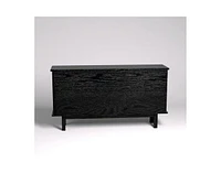 Modern Wood Tv Stand, Entertainment Center for TVs up to 65", Sideboard Buffet Cabinet Credenza, Slatted Media Console for Living Room, Wooden Fu