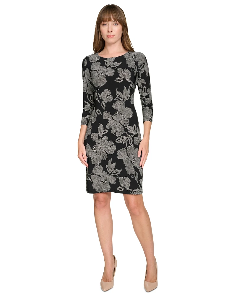 Tommy Hilfiger Women's Floral-Print Shift Dress