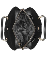 Calvin Klein Garnet Signature Triple Compartment Top Zipper Tote