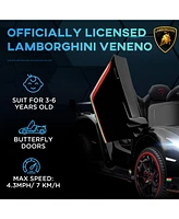 Streamdale Furniture Lamborghini Veneno Licensed Kids Electric Car with Bluetooth, 12V Ride on Car with Butterfly Doors, Remote Control