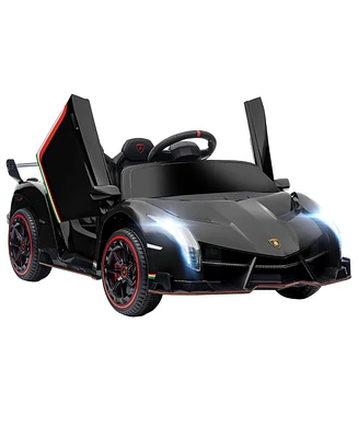 Streamdale Furniture Lamborghini Veneno Licensed Kids Electric Car with Bluetooth, 12V Ride on Car with Butterfly Doors, Remote Control