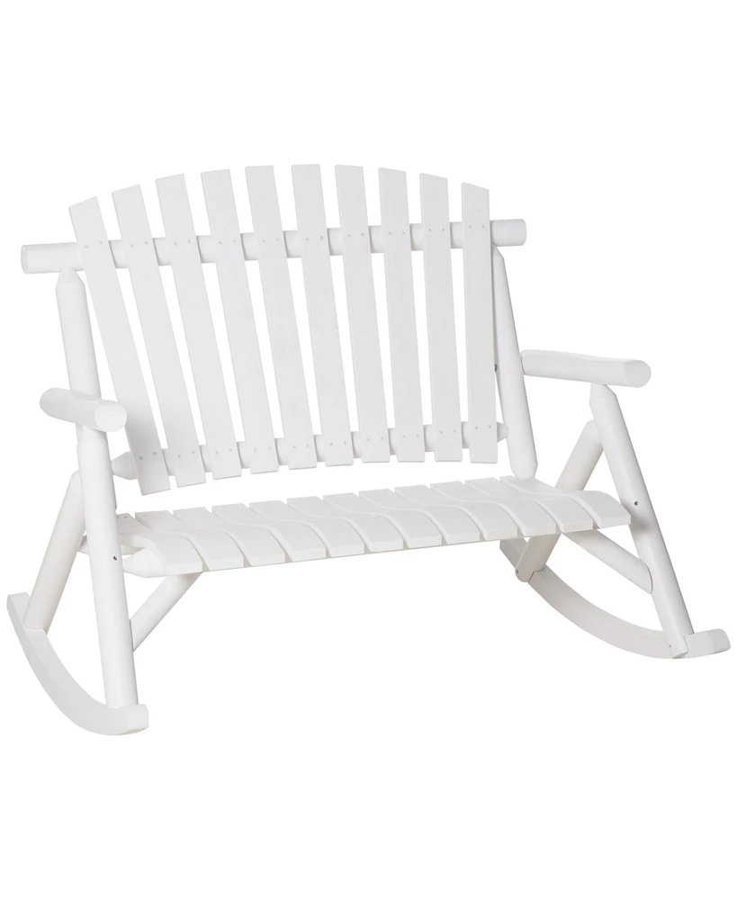 Streamdale Furniture Outdoor Wooden Rocking Chair, Double