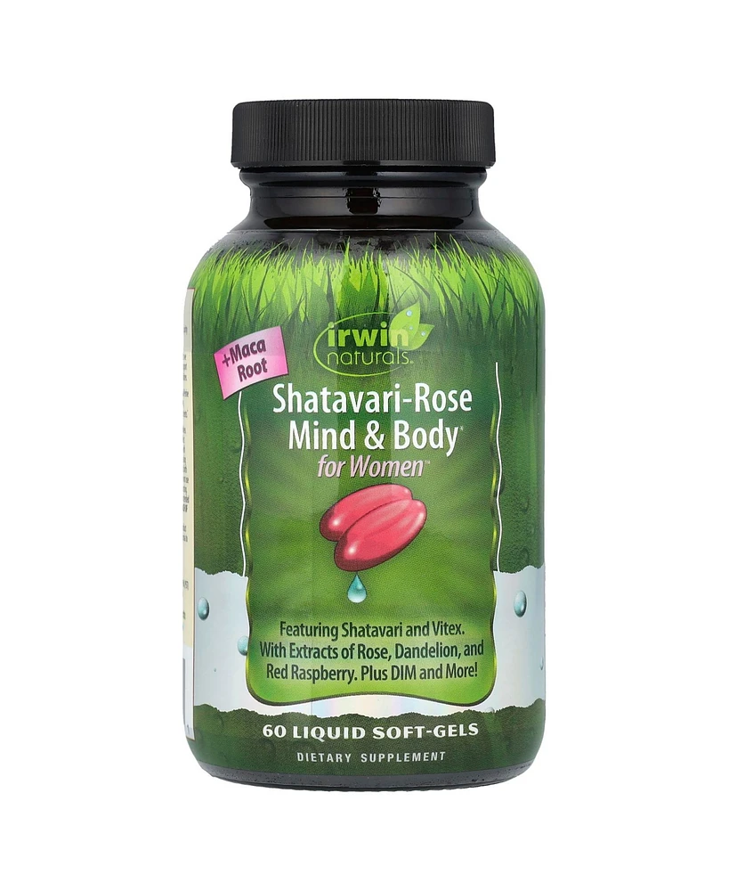 Irwin Naturals Shatavari-Rose Mind & Body For Women - 60 Liquid Soft