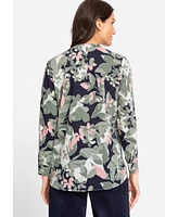 Olsen Women's Long Sleeve Floral Camo Shirt