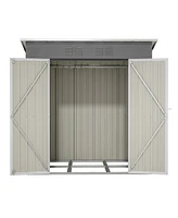 Streamdale Furniture 6'x4' Outdoor Metal Storage Shed for Garden Tools Lockable Door