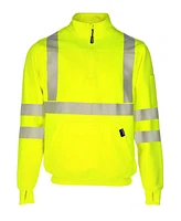 RefrigiWear Men's Hi Vis Quarter-Zip Sweatshirt