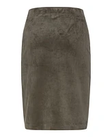 Olsen Women's Pull-On Full Suede Skirt