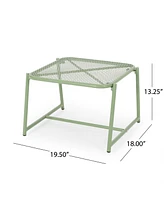 Simplie Fun Modern Mesh Top Side Table For Outdoor Use