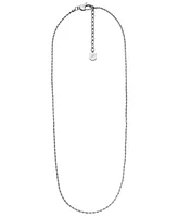 Fossil Silver Plated Stainless Steel Chain Necklace