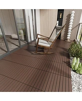 Streamdale Furniture 2FT Patio Deck Tiles, Diy Module Interlocking Decking Tiles Floor Tile, Easy and Quick Installation Court Tiles for Porch Poolsid