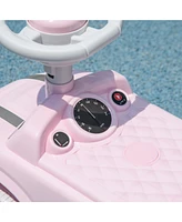 Toddler Ride on Toy, Foot to Floor Sliding Car with Horn, Working Steering Wheel & No Tip Anti-Over-Backwards System for Boys and Girls Ages 18-36 Mon