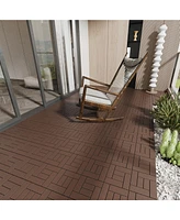 Streamdale Furniture Zz Style 12" Patio Deck Tiles, Diy Module Interlocking Decking Tiles Floor Tile, Easy and Quick Installation Court Tiles for Porc