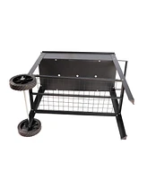 Streamdale Furniture Aveyas Mobile Metal Raised Garden Bed Cart with Legs