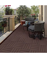 Streamdale Furniture Plastic Interlocking Deck Tiles, 11.8" x11.8" (Pack of 44), Patio Flooring Outdoor Waterproof All Weather Use for Garden Poolside