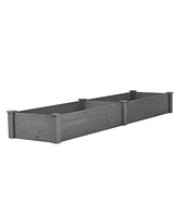 Streamdale Furniture Over Ground Raised Garden Bed 96x28x10", Large Long Planter Box for Outdoor, Tool-Free Assembly