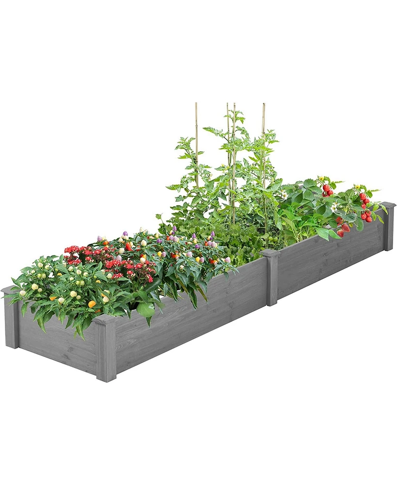 Streamdale Furniture Over Ground Raised Garden Bed 96x28x10", Large Long Planter Box for Outdoor, Tool-Free Assembly