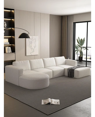 Streamdale Furniture 133.8470.86 Modular Sectional Sofa Sleeper Couch, Sectional Sofa with Chaise and Ottoman, Convertible U Shaped Modular Sofa Set.