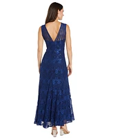 R & M Richards Petite Sequin Lace Gown