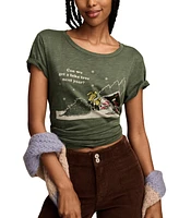 Lucky Brand Women's Can We Get A Fake Tree Next Year Cotton T-Shirt