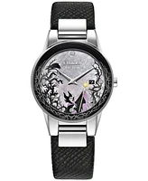 Citizen Eco-Drive Women's Disney Villains Maleficent's Charm Black Leather Strap Watch 30mm Boxed Set