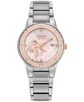 Citizen Eco-Drive Women's Disney Princess Sleeping Beauty Aurora Enchanted Stainless Steel Bracelet Watch 30mm Boxed Set