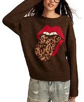 Lucky Brand Women's Rolling Stones Crewneck Sweater