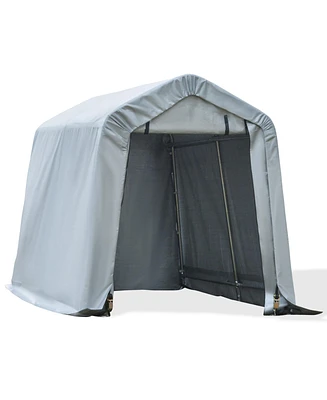 Simplie Fun 6' x 8' Carport Portable Garage, Heavy Duty Storage Tent, Patio Storage Shelter w/ Anti