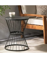 Streamdale Furniture Lassen 16: Modern Hourglass End Table For Outdoor Sophistication