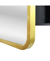 2028 inch Gold Metal Framed Wall mount or Recessed Bathroom Medicine Cabinet with Mirror