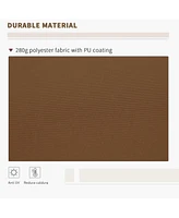 13' x 8' Retractable Awning, Patio Awnings, Sunshade Shelter w/ Manual Crank Handle, Uv & Water-Resistant Fabric and Aluminum Frame for Deck, Balcony,