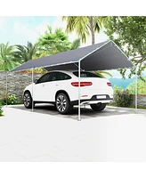 Streamdale Furniture 10'x20' Carport Heavy Duty Galvanized Car Canopy with Included Anchor Kit, 3 Reinforced Steel Cables, Grey