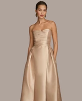 Donna Karan New York Women's Sweetheart-Neck Pleated Gown