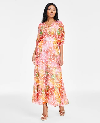 I.n.c. International Concepts Women's Drawstring-Sleeve Maxi Dress, Exclusively at Macy's