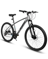 Streamdale Furniture A2757 27 Inch Mountain Bike 21 Speed, Suspension Fork, Aluminum Frame Disc Brake, Mountain biking for both men and women.