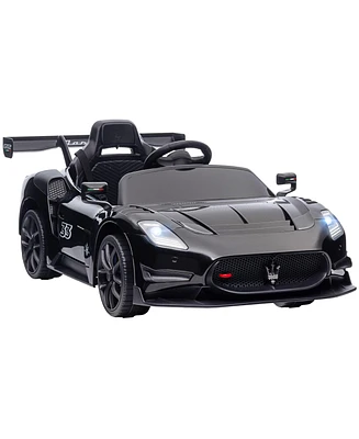 Simplie Fun Maserati GT2 Licensed Ride On Car, 12V Battery Powered Electric Car for Kids with Shock