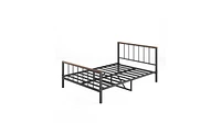 Slickblue Metal Platform Bed Frame with Headboard & Footboard - Sturdy Design, No Box Spring Needed