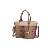 Mkf Collection Grace Signature and Crocodile Embossed Tote Bag by Mia K