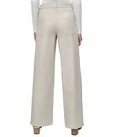 Dkny Jeans Women's Metallic-Coated Wide-Leg Jeans - IFR