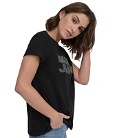 Dkny Jeans Women's Studded Logo T-Shirt 