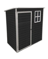 Streamdale Furniture 5x3ft Resin Outdoor Storage Shed Kit-Perfect to Store Patio Furniture, Black