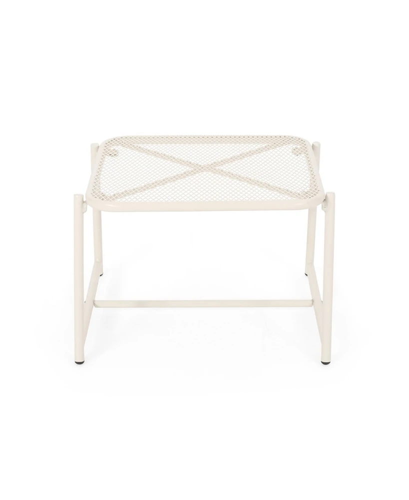 Streamdale Furniture Kincaid 13" H White Mesh Top Outdoor Side Table