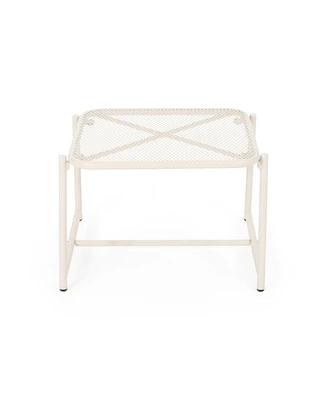 Streamdale Furniture Kincaid 13" H White Mesh Top Outdoor Side Table