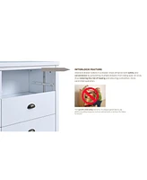 Simplie Fun Modern 5-Drawer Dresser: Sleek Storage, Easy Assembly, Safety Interlock