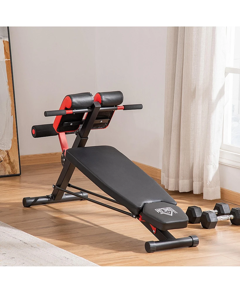 Streamdale Furniture Adjustable Hyper Extension Dumbbell Weight Bench, Foam Leg Holders, Exercise Abs, Arms, Core, Strength Workout Station for Home G