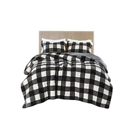 Streamdale Furniture Print Sherpa Down Alternative Comforter Set