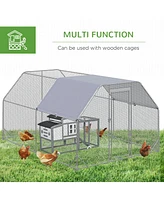 Simplie Fun Large Chicken Coop Metal Chicken Run with Waterproof and Anti