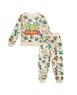 Disney Boys Lion King Pixar Toy Story Woody Rex Buzz Lightyear Slinky Dog Sweatshirt and Jogger Pants Set to