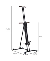 Vertical Climber, High-Intensity Cardio & Muscle Toning Exercise for Home Gym, Folding Steel, Adjustable Height, Display Monitor, 220 lbs. Weight Capa