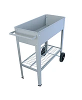 Aveyas Mobile Metal Raised Garden Bed Cart with Legs, Elevated Tall Planter Box with Wheels for Outdoor Indoors House Patio Backyard Vegetables Tomato